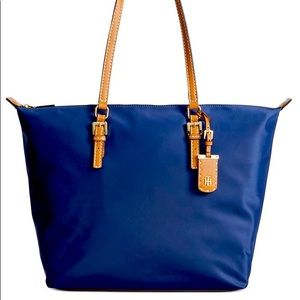 NWT Tommy Hilfiger Julia Zip Nylon Tote - Navy